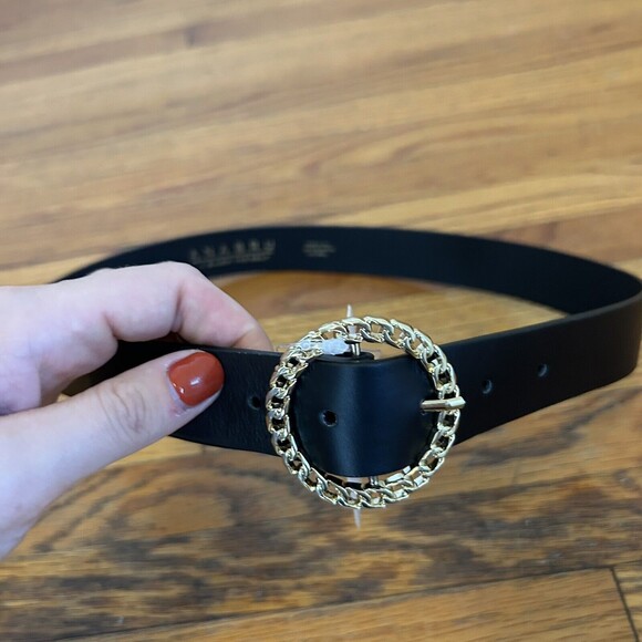 Ana Bru X B-Low the Belt Black & Gold Margaux Mini Small Genuine Leather NWT - Picture 2 of 5